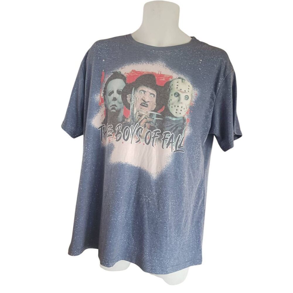 Extra large Unisex boy of fall Scoop neck tee Halloween Freddy Krueger Michael M